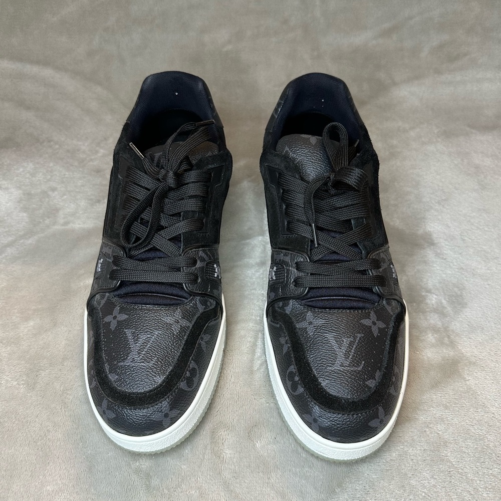 Louis Vuitton Black & Gray Sneaker Trainers - Picture 4 of 11